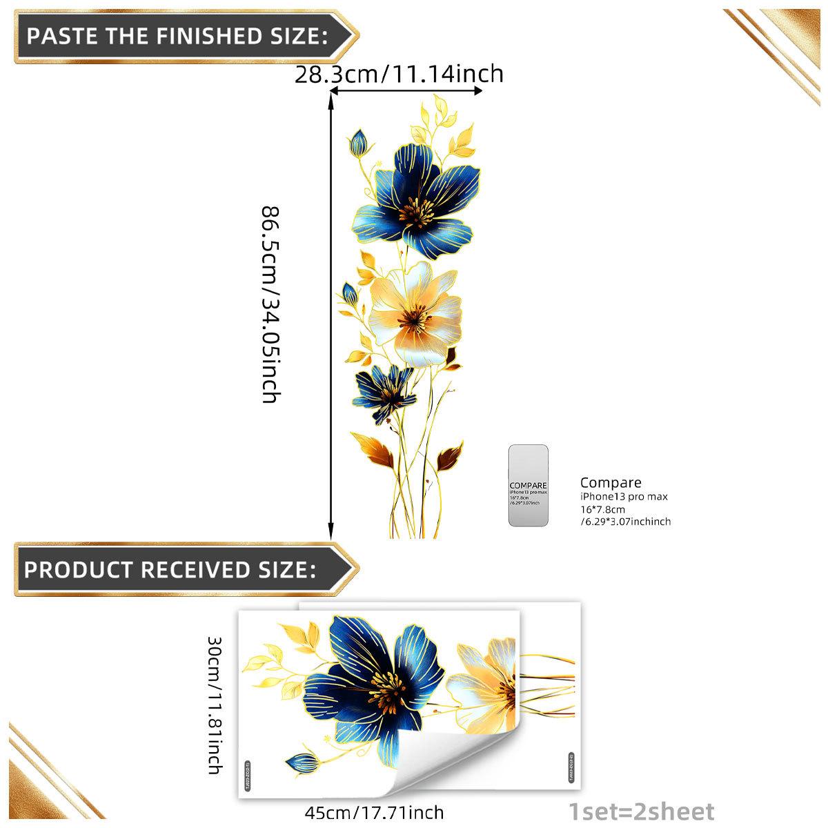 

Расписанные вручную линии, цветы, бабочки, бронзовые наклейки на стену, декоративная детская комната, фон для спальни, самоклеящиеся наклейки на стену