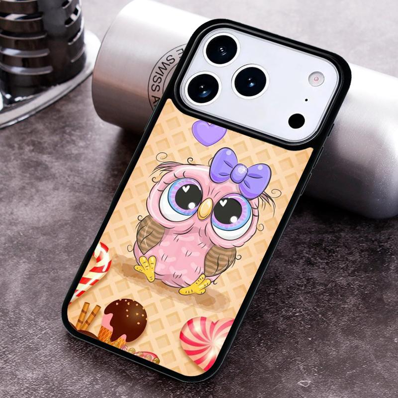 Baby Cute Owl Phone Case For iPhone 17 16 15 14 13 12 11 Pro Max Plus 17Air Soft Silicone Cover