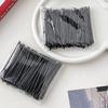 100 Stück Schwarze Einwort-Klammer Modische Multifunktionale Metall-Einwort-Pony-Haarnadel für Damen und Herren