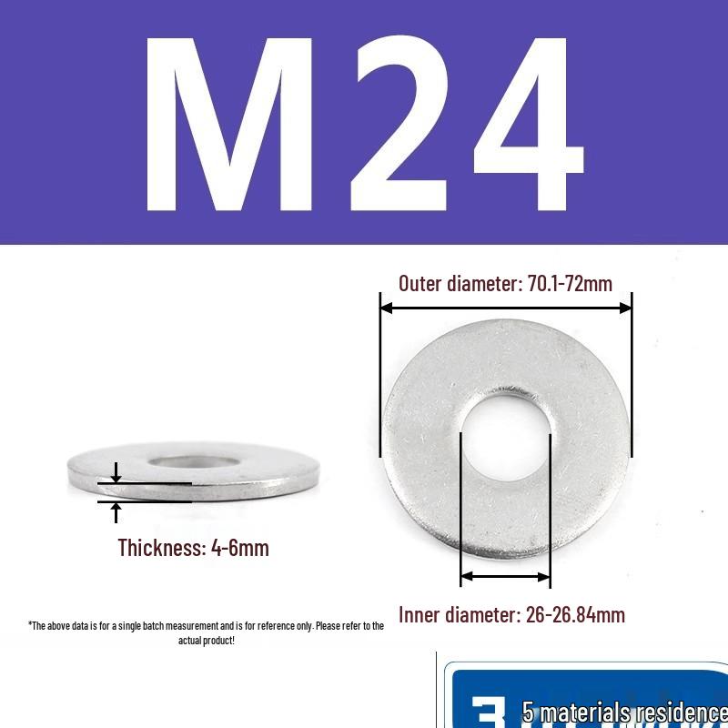 2520/310S Heat-Resistant Stainless Steel Wide Flat Washer Spacer M5-M30