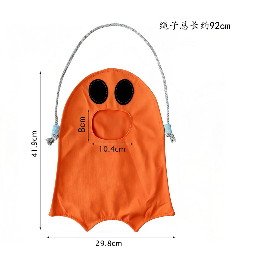 1-10PCS Halloween Ghost Pattern Non Woven Treat Bags with Handles for Kids Trick or Treat Party Favor Candy Goodie Tote