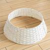 ABKY-Xmas Trees Foot Decor Christmas Tree Skirt Retro Round Basket Collar For Home Festival Party Background Decoration