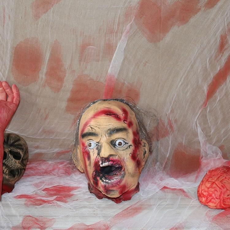 Dry Latex Horror Corpse Hanging Head For Halloween Easter And Events Themed