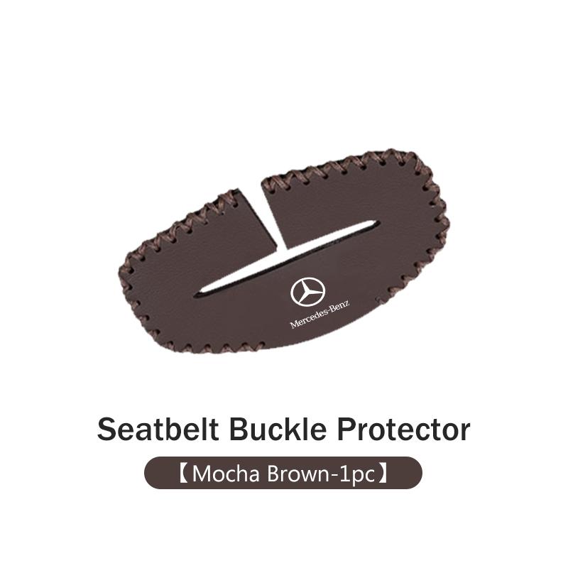 Leather Car Seat Belt Buckle Cover Anti-Scratch Adjusting Clip For Mercedes Benz CLK GLC W212 C200 C300 W203 W204 W205 W169 W176 DQRST1