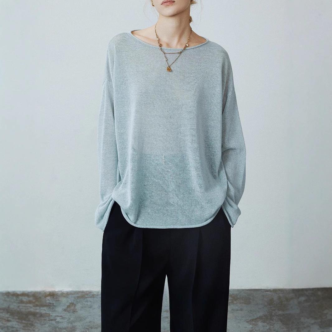 

MONTELUCE Дышащий топ на одно плечо из японского льна и хлопка One Size