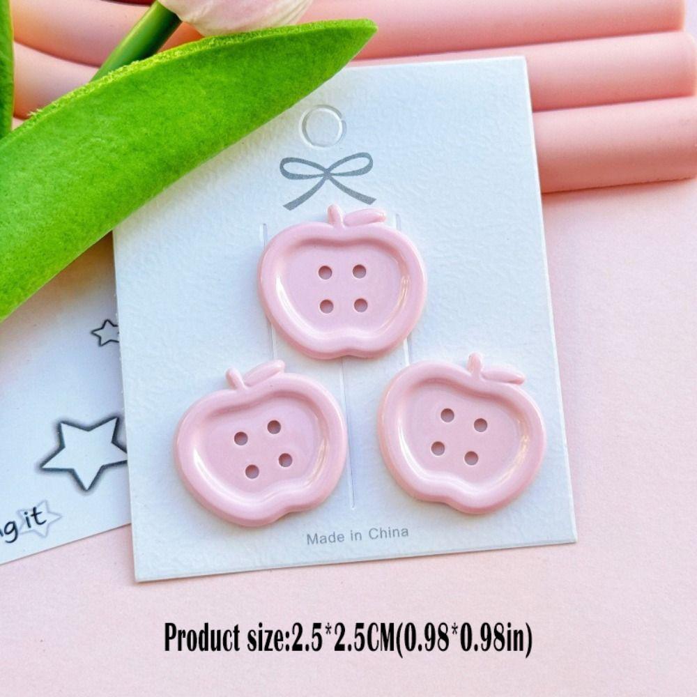 50 PCS New Resin Buttons Vintage Floral Garment Ornaments Cute DIY Doll Accessory