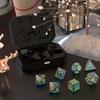 7 Pcs LED Light Electronic Dices with Charging Box Rechargable Glowing Polyhedral Dices Table Game Dices Durable