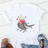 Cute Cockatielsparrot Bird Lovers Print T Shirt Girls Sunflower Flowers Tshirt Unisex Harajuku Kawaii Clothes Summer Tops Tee