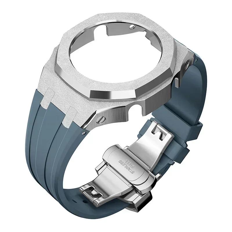 Zestaw modyfikacyjny Gen4 do Casioak GM2100 Metalowa obudowa ze stali nierdzewnej Gumowy pasek Zestaw do modyfikacji Akcesoria Casioak GM-2100 ze śrubami