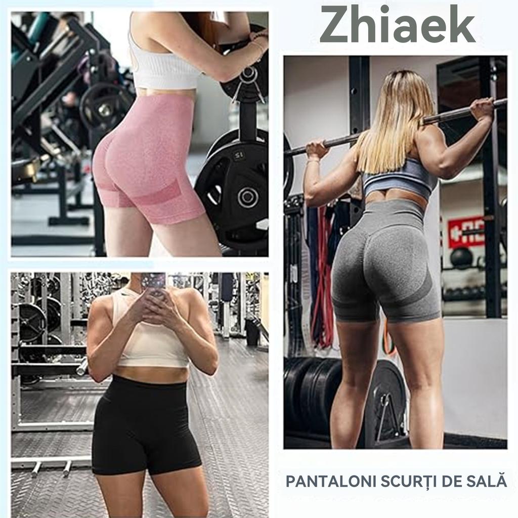 4 Pairs Yoga Shorts for Women, Multicolor, Comfort Stretch, Athletic Training, Breathable Quick-Dry, Assorted Colors