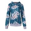 Women's Fashion Printed Hooded Long Sleeve Loose Tops Blouses Sweater