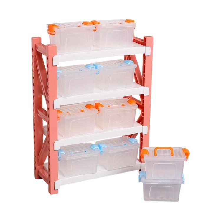 Simulation Warehouse Display Shelf With Storage Box Enhances Spatial Awareness Realistic Storage Doll House Scene Decors