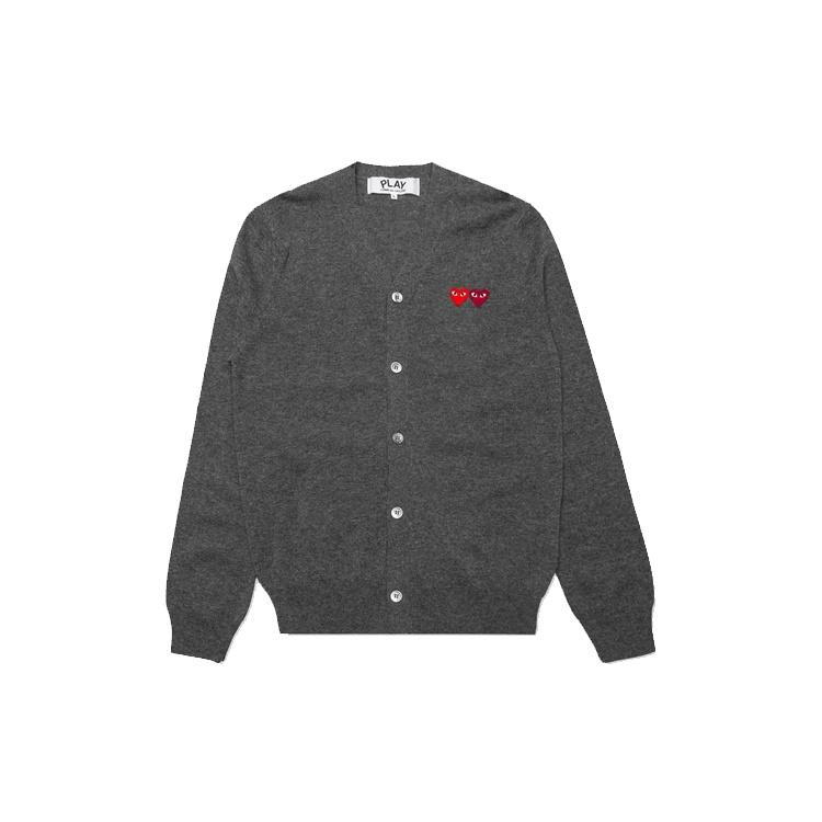 Comme des Garçons PLAY COMME des GARCONS PLAY Cardigan Double Emblem 'Grey' Men's AZ-N058-051-3