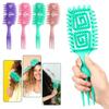 1pc Wet Curly Hair Brush, Defining Curl Detangler, for Blow Drying, Trident Handle Reduced Hair Pulling, Styling Tool Man Woman