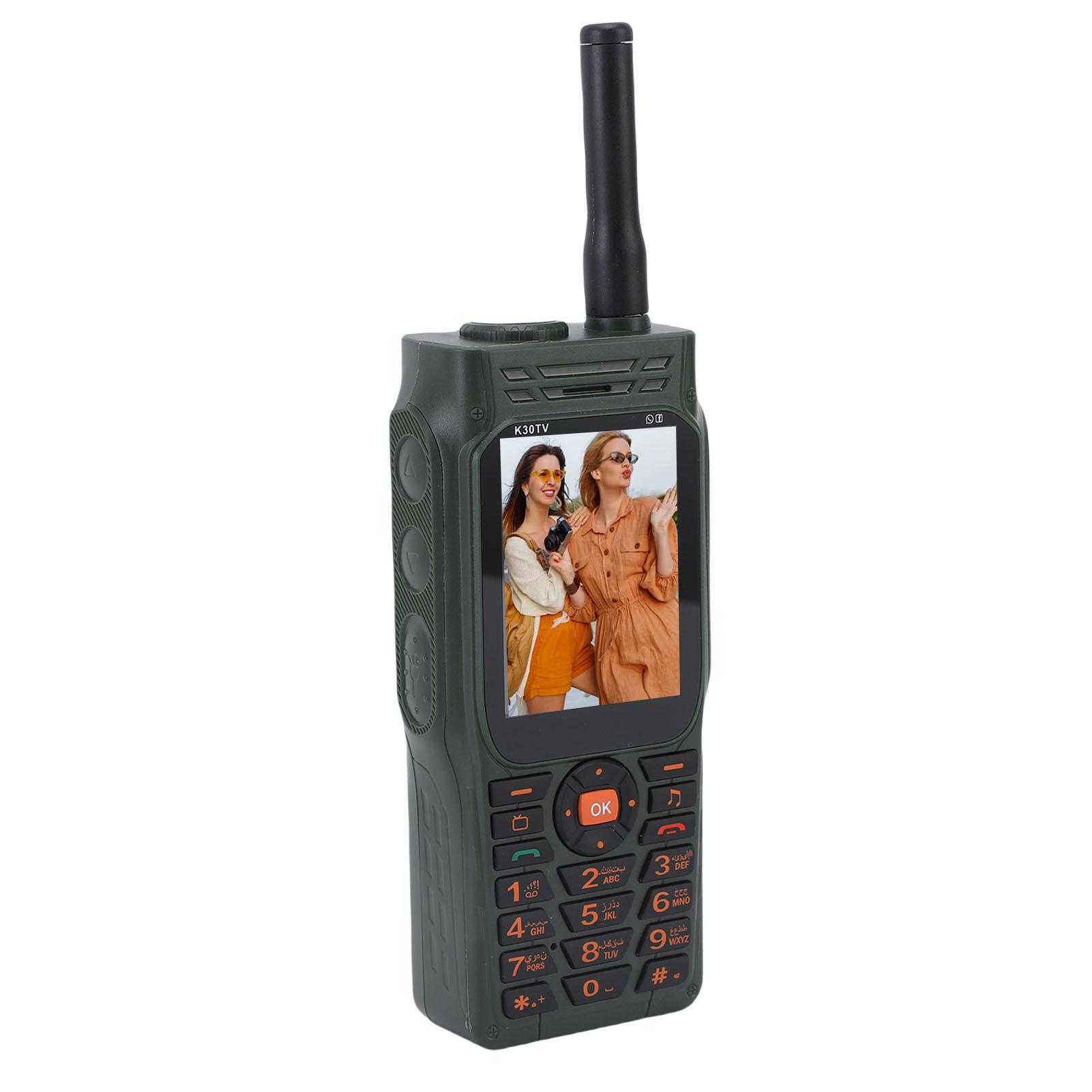 

Big Key Phone 2G 2.4in HD Screen High Volume 3 SIM Card Slots 0.08MP Cell Phone for Study Work Life EU Version зелёный