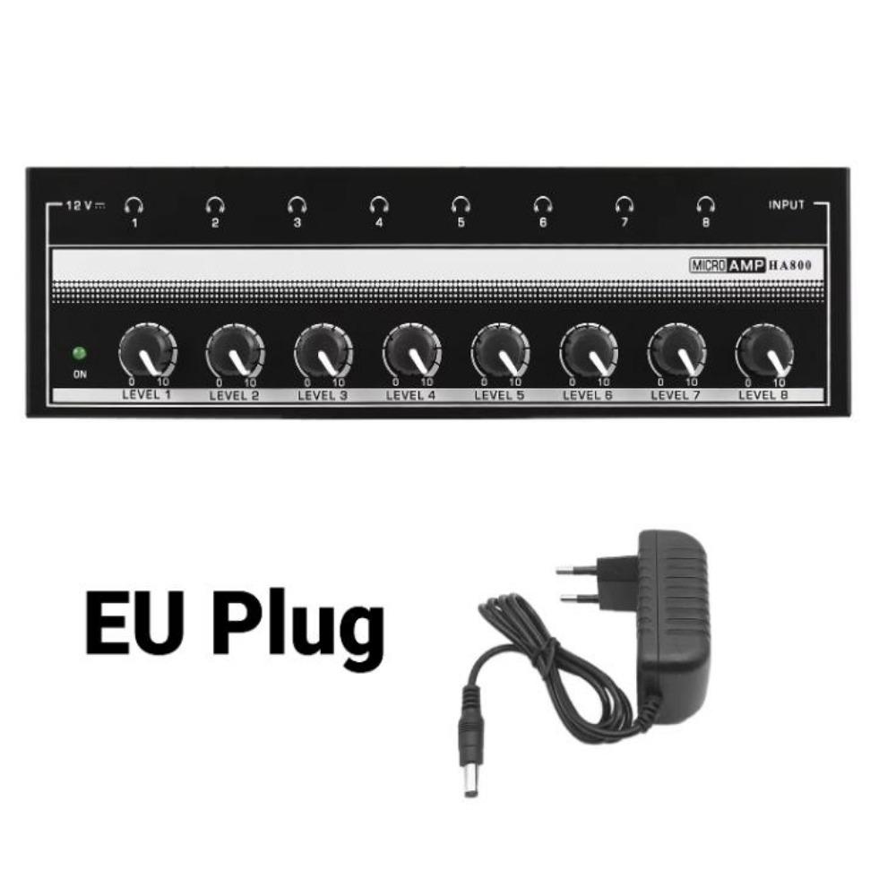 

Черный усилитель для наушников HA800 8 канальный ультракомпактный музыкальный микшер для записи EU