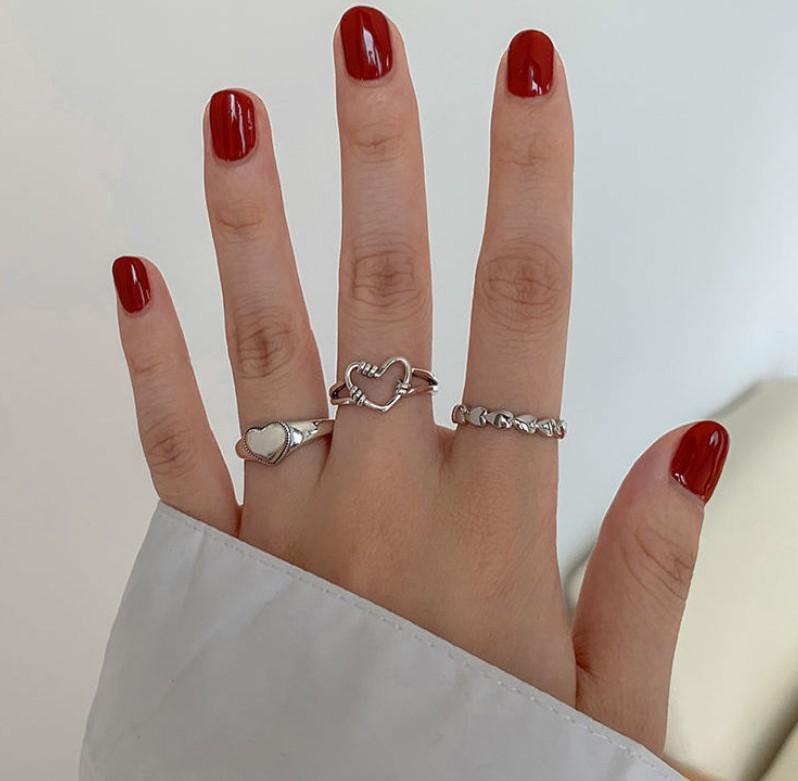 7Pcs/set Punk Finger Rings Black Rings Set Statement Korean Style Joint Ring For Women Gothic Fashion Jewelry 2026 Cool Vintage