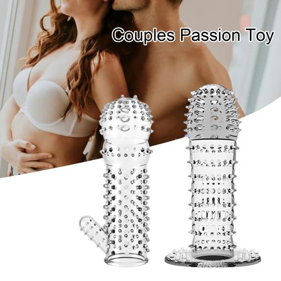 Faux Crystal Penis Sleeve Men Penis Touch-Real Cover Cock Enlargement Dick Extender Enhanced Intimity Sex Product