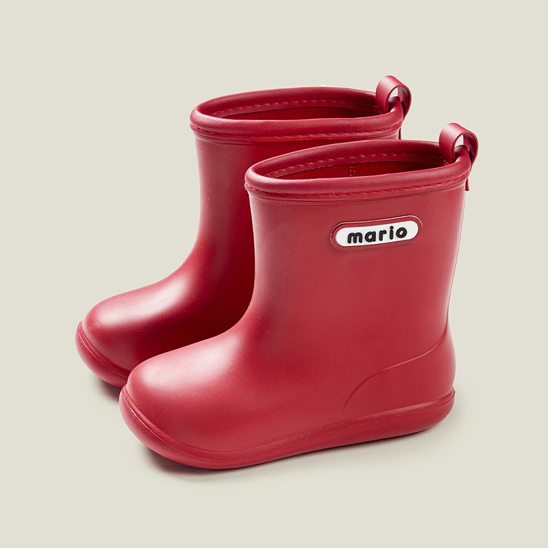 Happy Mary Children's Rain Shoes Boys Soft Sole Lightweight Children Boys and Girls Medium Rain Boots Children's Water Shoes