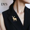 Clothes Brooch Rhinestone Flower Pin, Bow Deer Red Lip Lapel Anti-tarnish Dress Suit Hat Bag Clothing Accessories, Elegant Jewelry for Women