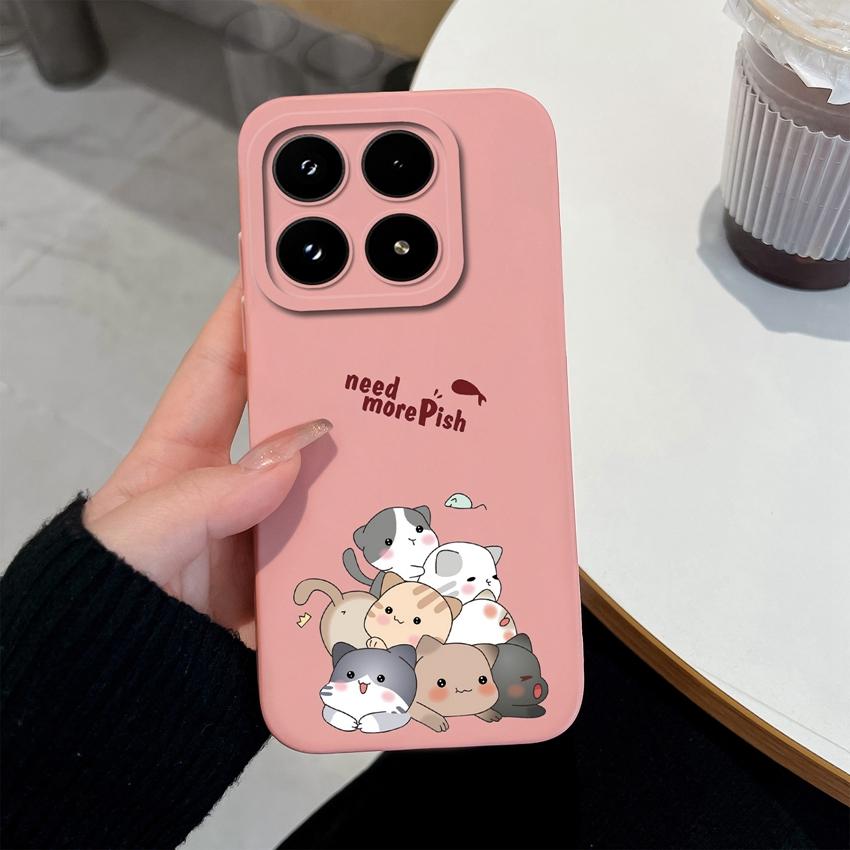 For Xiaomi 17 14T 15 15T Pro Poco M7 M8 C71 C75 F7 F8 Phone Case Cute Anime Owl Patterns Liquid Silicone Fashion Shell For Xiaomi Anti Slip Back Cover
