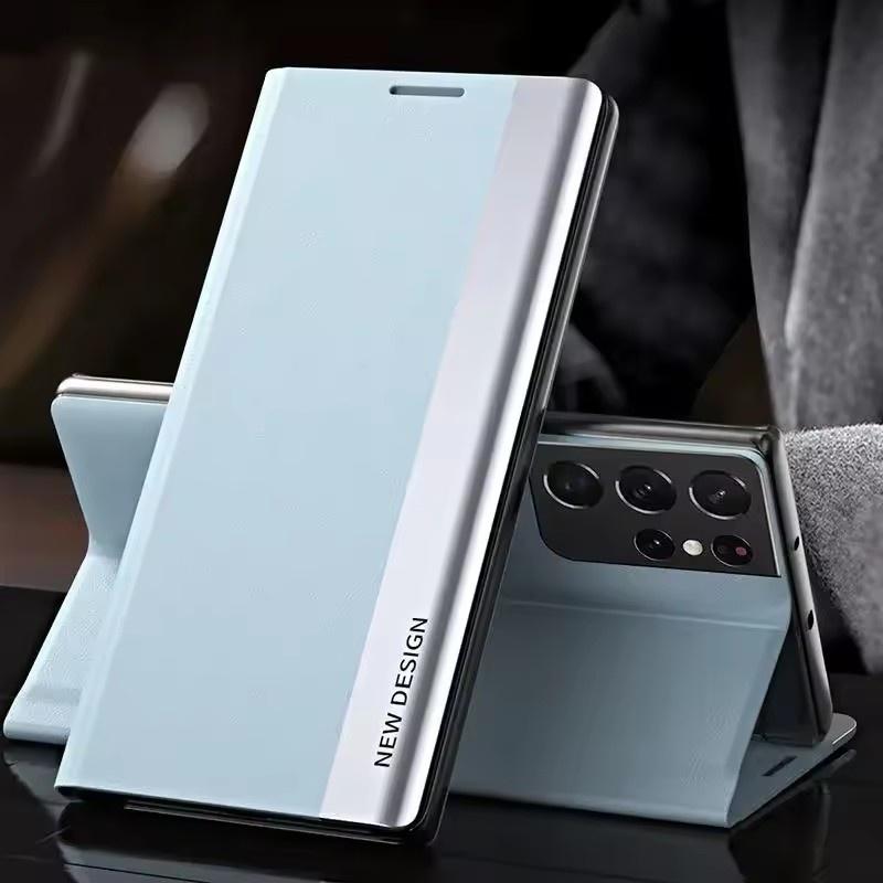 Luxusní kožené flipové pouzdro pro Samsung Galaxy S25 S24 S23 S22 S21 S20 Ultra Plus S23 S21 S24 FE Note 20 Ultra kryt se stojánkem