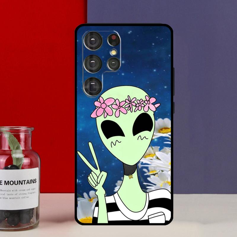 Aesthetic Alien Funda Case For Samsung Galaxy S25 Ultra S9 S10 S20 S22 Plus S21 FE S23 S24 Ultra Phone Cover