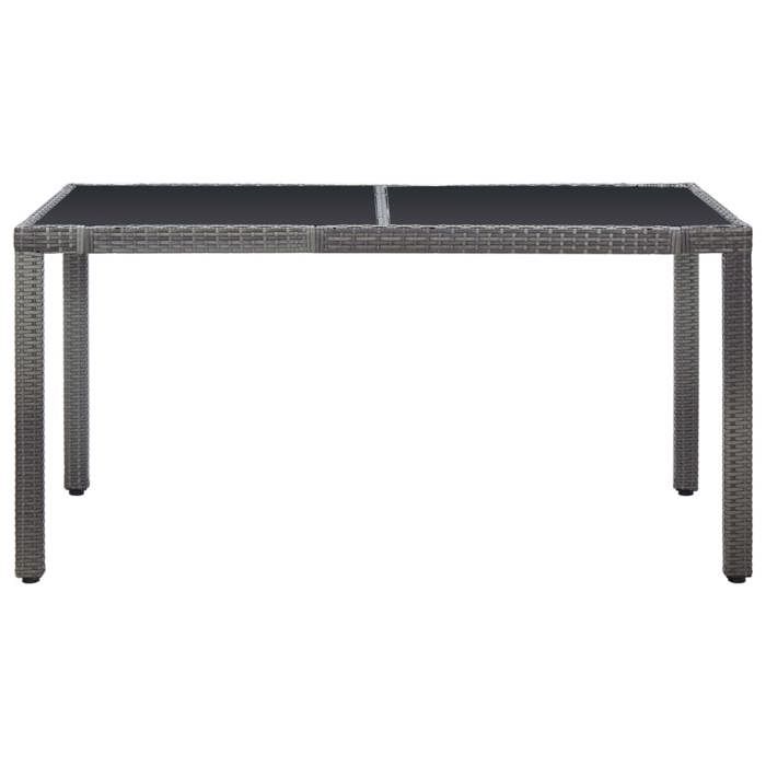 VidaXL Mobilier à dîner d'extérieur 7 pcs Résine tressée Gris