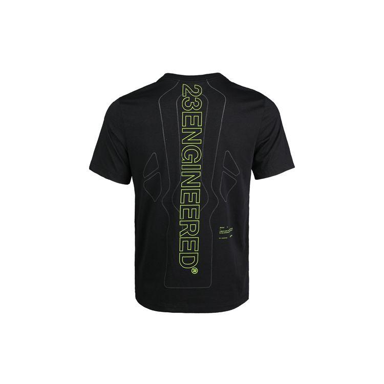 Jordan 23 Engineered Basketbalové Sportovní Ležérní Tričko s Krátkým Rukávem Pánské Topy Černé CJ6233-010