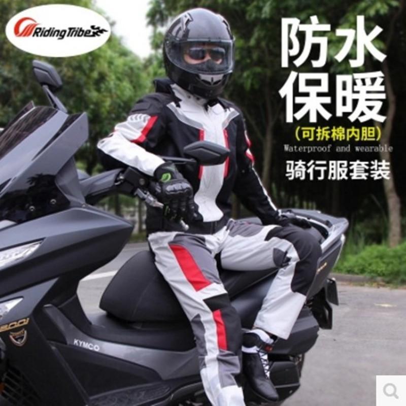 Winter Motorrad-Fahranzug Herren Damen Wasserdicht Sturzfest Thermisch Schutzbekleidung Set Oxford Stoff