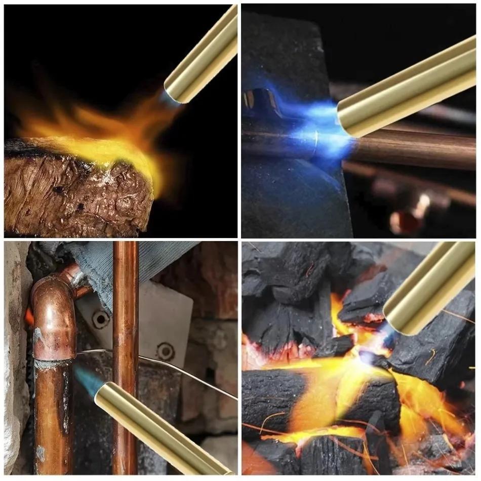 1 Stück Tragbarer Haushalts-Kuchenbacken Winddichter Flammenwerfer Kartentyp Flammenwerfer Mit Schweineborsten-Sprühdüse Hohe Temperatur