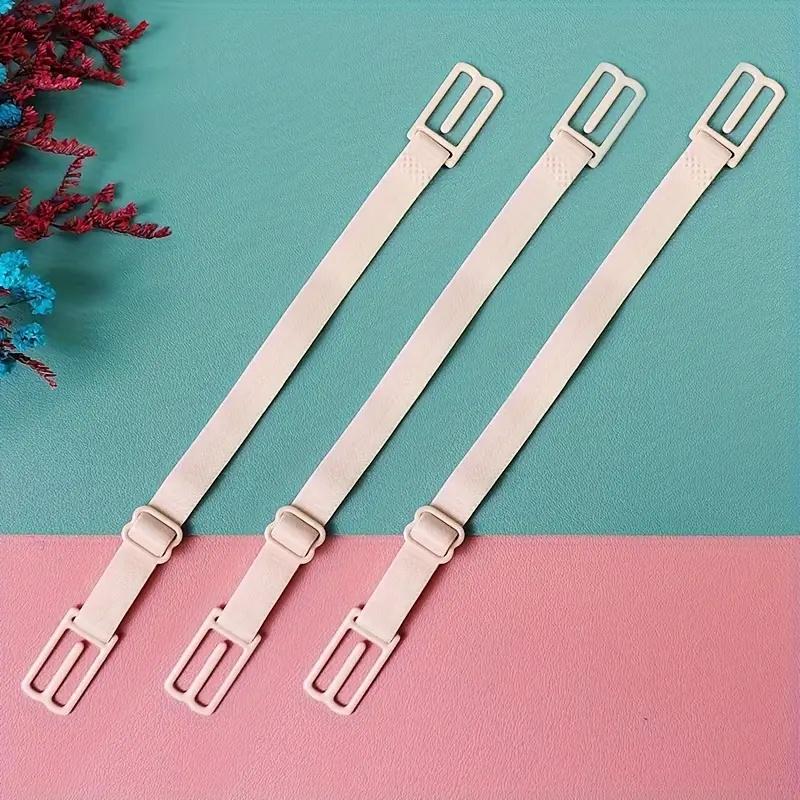 

3-Pack Anti-Slip Bra Strap Holders | Adjustable Elastic Clips with Metal Buckles (Black/White/Beige) One Size