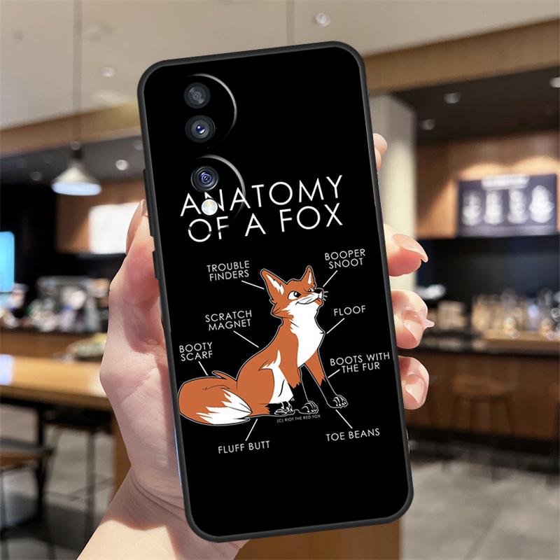 Anime Funny Fox Case For Honor Magic 5 6 7 8 Pro Honor 200 400 50 70 90 Lite X8b X8c X9b X9c X9d Win RT Cover