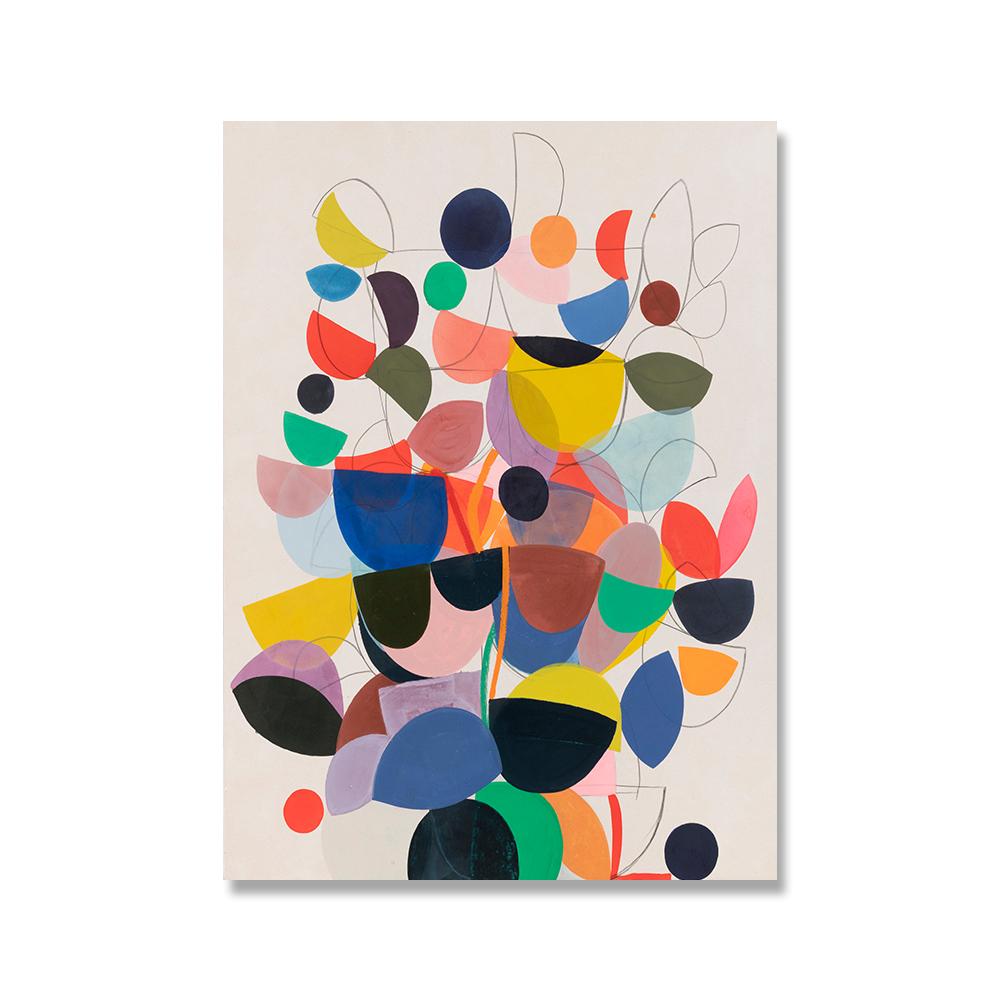 

Ретро абстрактный красочный геометрический современный плакат печать на холсте картина настенная картина гостиная спальня интерьер домашнее украшение 50x80cm No Framed