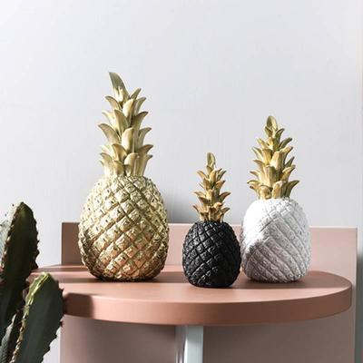 1KS Ananas Moderní Stolní Ozdoby Kreativní Ručně Vyráběná Ananasová Dekorace Jednoduché Luxusní Figurky Imitace Ovoce Domácí Dekorace