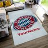 Bayern Munich Customize Text Carpet Design for Playrooms Dining Room Living Rooms Game Room Anti-slip Rug Decorate Offices Best for Christmas