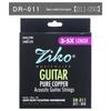 ZIKOliou Acoustic Folk Guitar String Set – 6 Wooden Strings