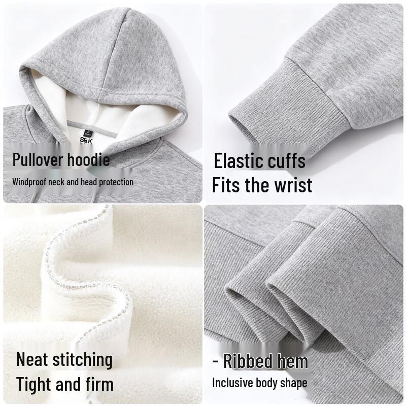 Baleno Men's S&K Series Fleece Lined Hooded Sweatshirt