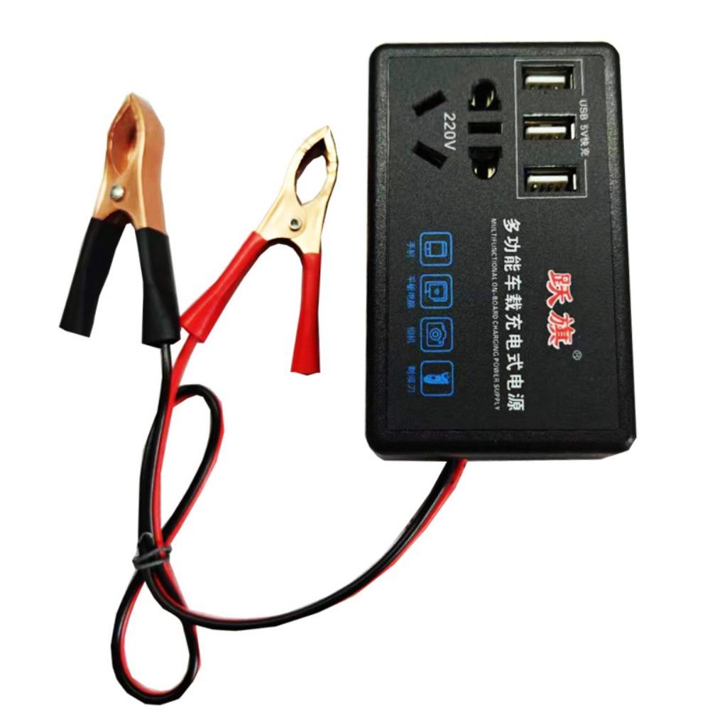 

Автомобильный инвертор мощности 200 Вт, порт USB, DC 12 В/24 В в DC 220 В, автомобильное зарядное устройство, преобразователь напряжения, универсальный инвертор для автомобиля