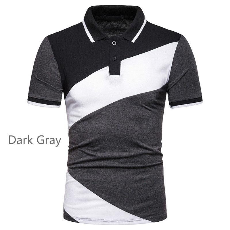 Trendy Short Sleeve Polo Shirt with Half-Zip, Houndstooth & Striped Details
