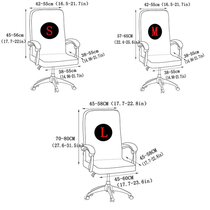 Wodoodporny Elastyczny Pokrowiec na Podłokietnik Krzesła Krzesło Biurowe Pokrowiec Odporny na Błoto Pokrowiec na Krzesło i Krzesło Komputerowe
