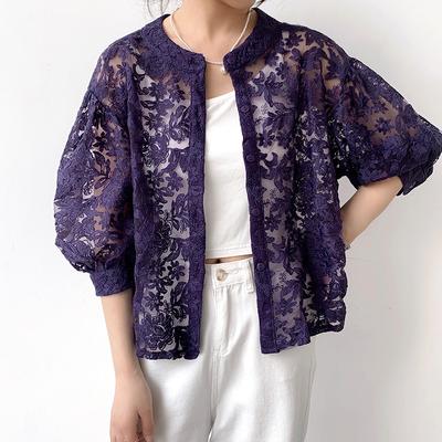 DIMANAF 2023 Damen Bluse in Übergröße, Stickerei, Druck, T-Shirt, lässige Oberteile, lockere, elegante Damen, Sommer, süße Kurzarm-Spitze, elegantes Hemd