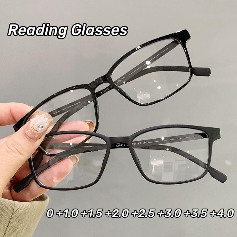High Quality Reading Glasses for Women and Men Anti Blue Light Titanium Frame Presbyopia Eyewear with Diopter +1.0 To +4.0