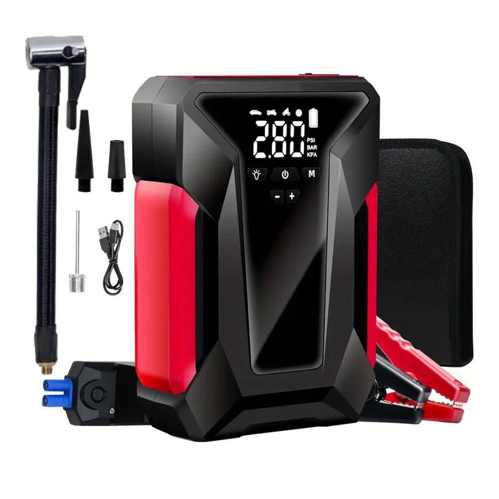 28000mAh Car Jump Starter Air Pump Multi-Function4In1 Air Compressor Power Bank Car Battery Starter Starting Auto Tyre Inflator