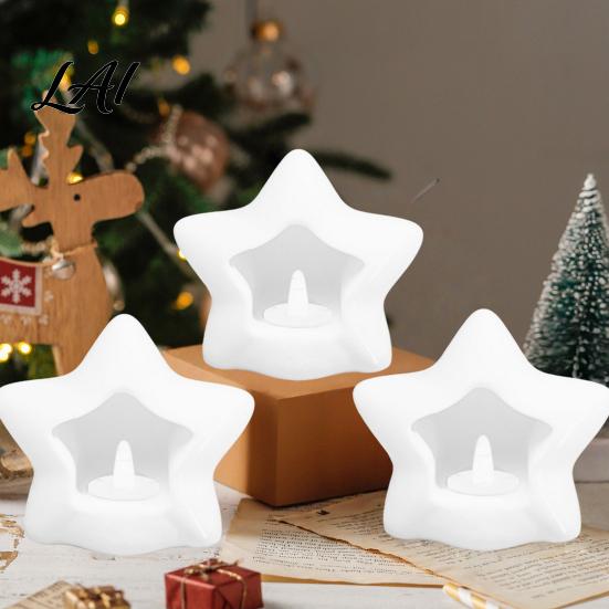Warm Atmosphere Lighting Light Up Christmas Decoration with LED Flameless Candle Battery Operated Decorative Table Safe Candle Lamp