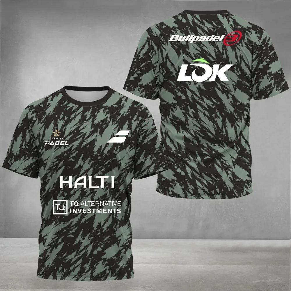 Sommer 3D-gedruckte Tennis-Trainings-Trikots Schnelltrocknend Atmungsaktiv Rundhalsausschnitt Kurzarm Blazer T-Shirt Herrenmode Freizeit Sportbekleidung