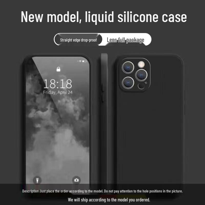 Apple 15 Pro Liquid Silicone Case: Full Coverage, Drop Protection, Skin-Friendly, Solid Color Apple 15 Pro
