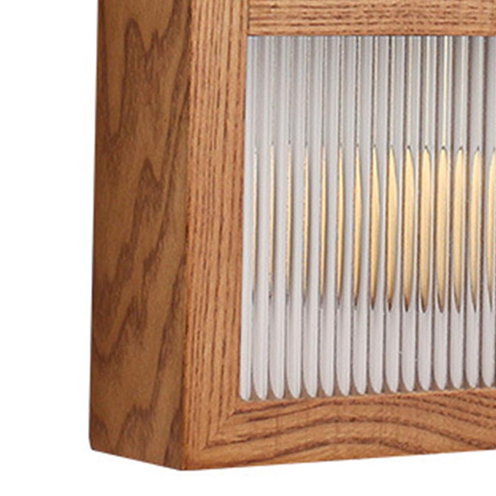 Japanese Retro Wall Clock Walnut Wood Glass Small Decorative Rectangular Wall Clock with Pendulum for Home Living Room