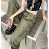 New Cargo Pants Women Retro Workwear Casual Straight Trousers Fashion Wide Leg Pockets Joggers Trousers Y2k Streetwear