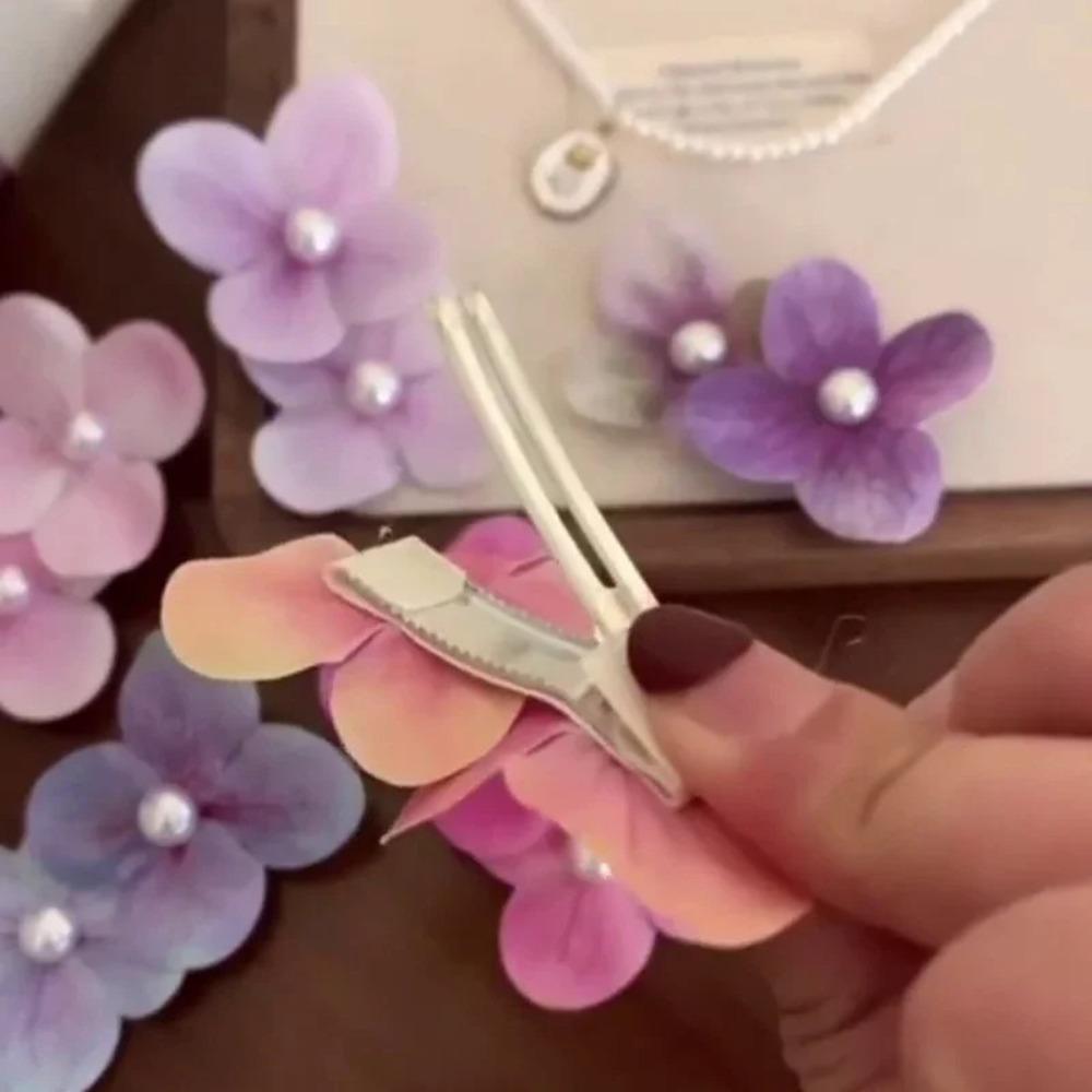 Simulation Butterfly Orchid Flower Hair Clip Orchid Flower Duckbill Clip Bohemia Headwears  Girl